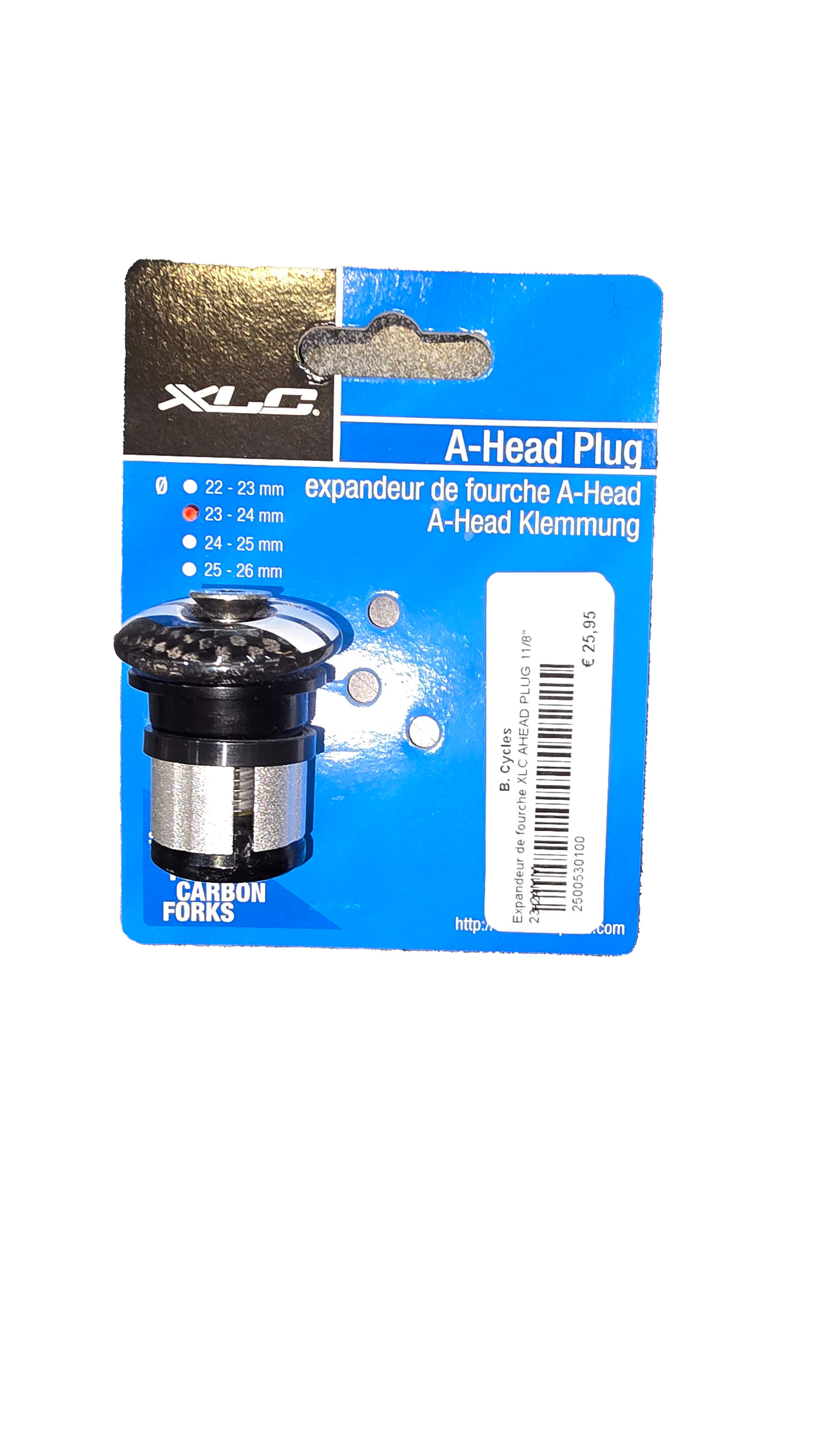 Expandeur de fourche XLC AHEAD PLUG 11/8" 23-24MM
