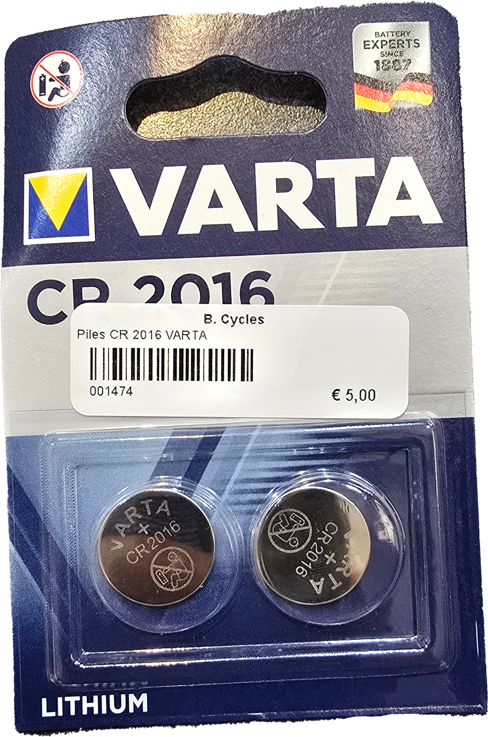 Photo de Piles CR 2016 VARTA par 2