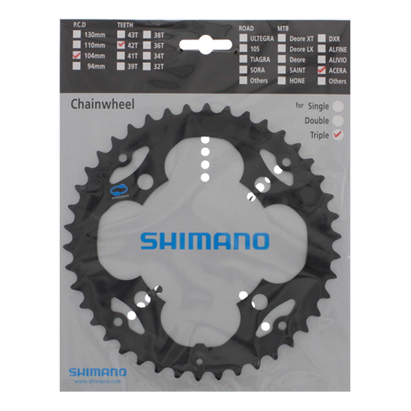 Photo de Plateau Shimano Acera 42T 104 mm noir